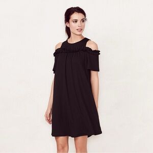 Lauren Conrad, cold shoulder, black dress